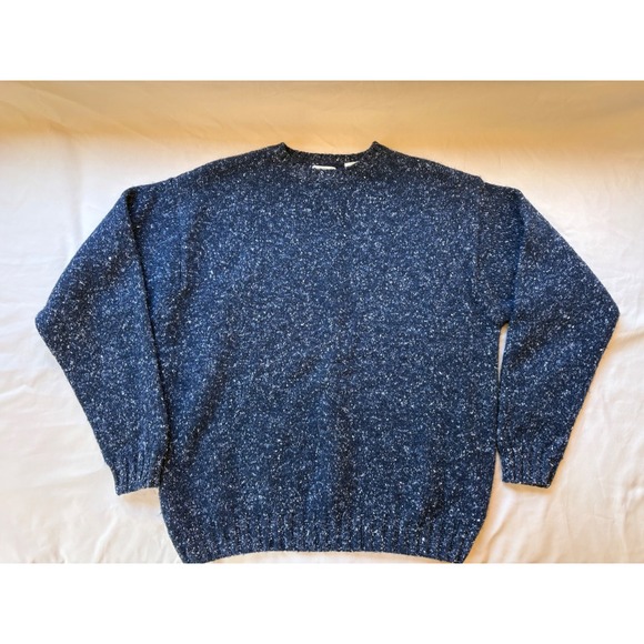 GAP Other - Vintage Gap Wool Blend Marled Knit Crewneck Sweater Navy Blue Speckled Small